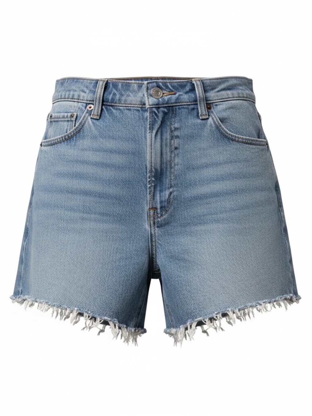 Abercrombie & Fitch Blue Denim Zip-Front Shorts